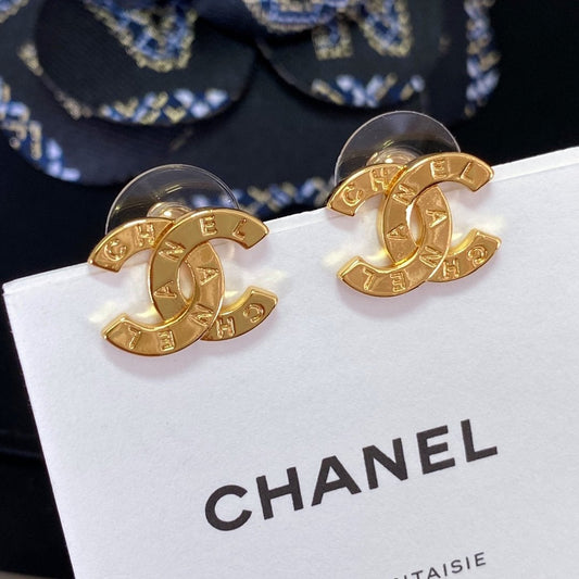 Fashion Letter Double C Earrings